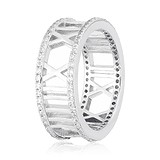 Серебряное обручальное кольцо с куб. циркониями, 572256