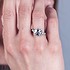 Женское серебряное кольцо с куб.циркониями и хрусталем - фото 5