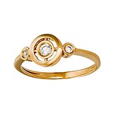 Женское золотое кольцо с куб. циркониями, 1750116