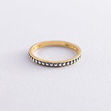 Серебряное обручальное кольцо в позолоте