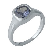 Женское серебряное кольцо с александритом