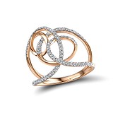 Женское золотое кольцо с бриллиантами, 1719398