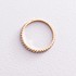 Золотое обручальное кольцо с куб. циркониями - фото 2