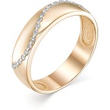 Золотое обручальное кольцо с бриллиантами, 1605482