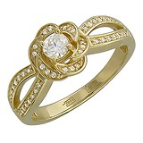 Женское золотое кольцо с бриллиантами, 1619050