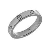 Серебряное обручальное кольцо с куб. циркониями, 1760362