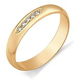Золотое обручальное кольцо с бриллиантами, 1605483