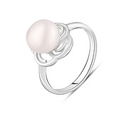 Женское серебряное кольцо с культив. жемчугом (2122449), фотографии