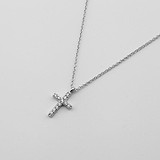 Золотой кулон с цепочкой с бриллиантами