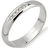 Золотое обручальное кольцо с бриллиантами, 1605488