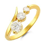 Женское золотое кольцо с бриллиантами, 1619057