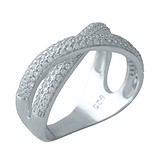 Женское серебряное кольцо с куб. циркониями, 1697905