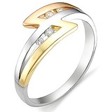 Женское золотое кольцо с бриллиантами, 1650034