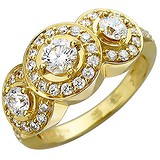 Женское золотое кольцо с бриллиантами, 1619061