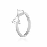 Женское серебряное кольцо с куб. циркониями, 856186