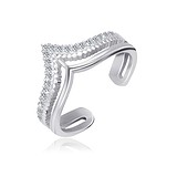 Женское серебряное кольцо с куб. циркониями, 1355643