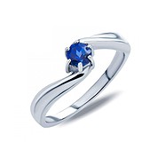 Женское серебряное кольцо с топазом (R02354TLB), фото