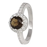 Женское серебряное кольцо с  куб. циркониями, 273022