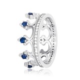 Женское серебряное кольцо с куб. циркониями, 864130