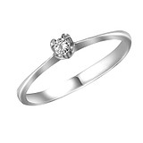 Золотое кольцо с бриллиантом, 1746564