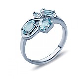 Женское серебряное кольцо с топазами, 817797
