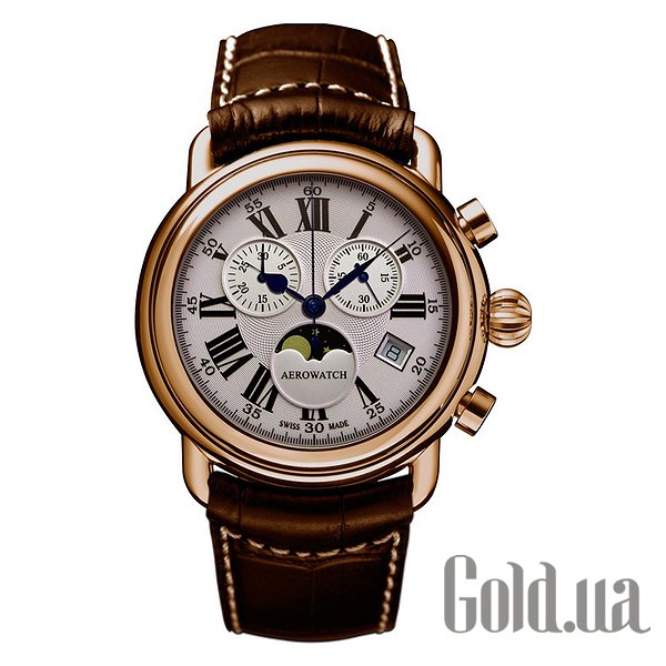 Швейцарские часы Aerowatch, Moon-Phases 1942 84934RO01
Швейцарские часы Aerowatch, Moon-Phases 1942 84934RO01