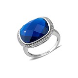 Купить Женское серебряное кольцо с куб. циркониями (XJT-0590-RS) стоимость 1582 грн., в магазине Gold.ua