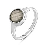 Женское серебряное кольцо с лабрадоритом