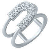 Женское серебряное кольцо с куб. циркониями, 1549711