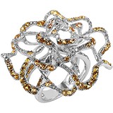 Женское золотое кольцо с сапфирами и бриллиантами, 1685905