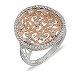 Женское золотое кольцо с бриллиантами, 043412