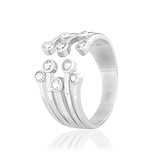 Женское серебряное кольцо с куб. циркониями, 807316