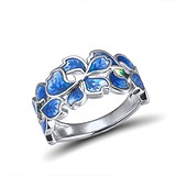 Женское серебряное кольцо с эмалью (SR314126ENASL925), фотографии