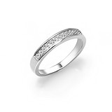 Серебряное обручальное кольцо с куб. циркониями, 141206