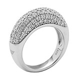 Armani Серебряное обручальное кольцо с куб. циркониями, 053398