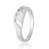 Женское серебряное кольцо с куб. циркониями, 864150