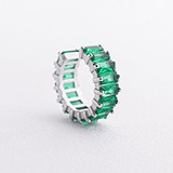 Серебряная каффа с куб. циркониями
