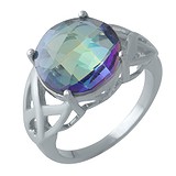 Женское серебряное кольцо с топазом (2005186), фотографии