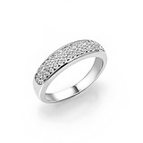 Серебряное кольцо с куб. циркониями, 142237