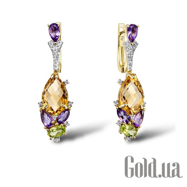 Серьги с подвесками Lurie Jewelry, Золотые серьги с бриллиантами, аметистами, цитринами и перидотами
Серьги с подвесками Lurie Jewelry, Золотые серьги с бриллиантами, аметистами, цитринами и перидотами