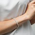 Женский серебряный браслет с куб. циркониями - фото 4