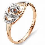 Женское золотое кольцо с бриллиантами, 1554083