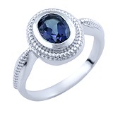 Женское серебряное кольцо с александритом