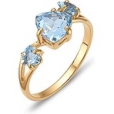 Женское золотое кольцо с топазами, 1635494