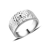 Серебряное обручальное кольцо с куб. цирконием (211550035), фото