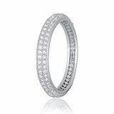 Серебряное обручальное кольцо с куб. циркониями, 282538