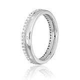 Женское серебряное кольцо с куб. циркониями, 327338