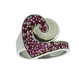 Женское серебряное кольцо с рубинами, 1716907