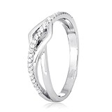 Женское серебряное кольцо с куб. циркониями, 572846