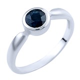 Женское серебряное кольцо с сапфиром, 1632432